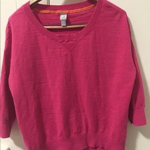 JCP pink sweater with 3/4 sleeves